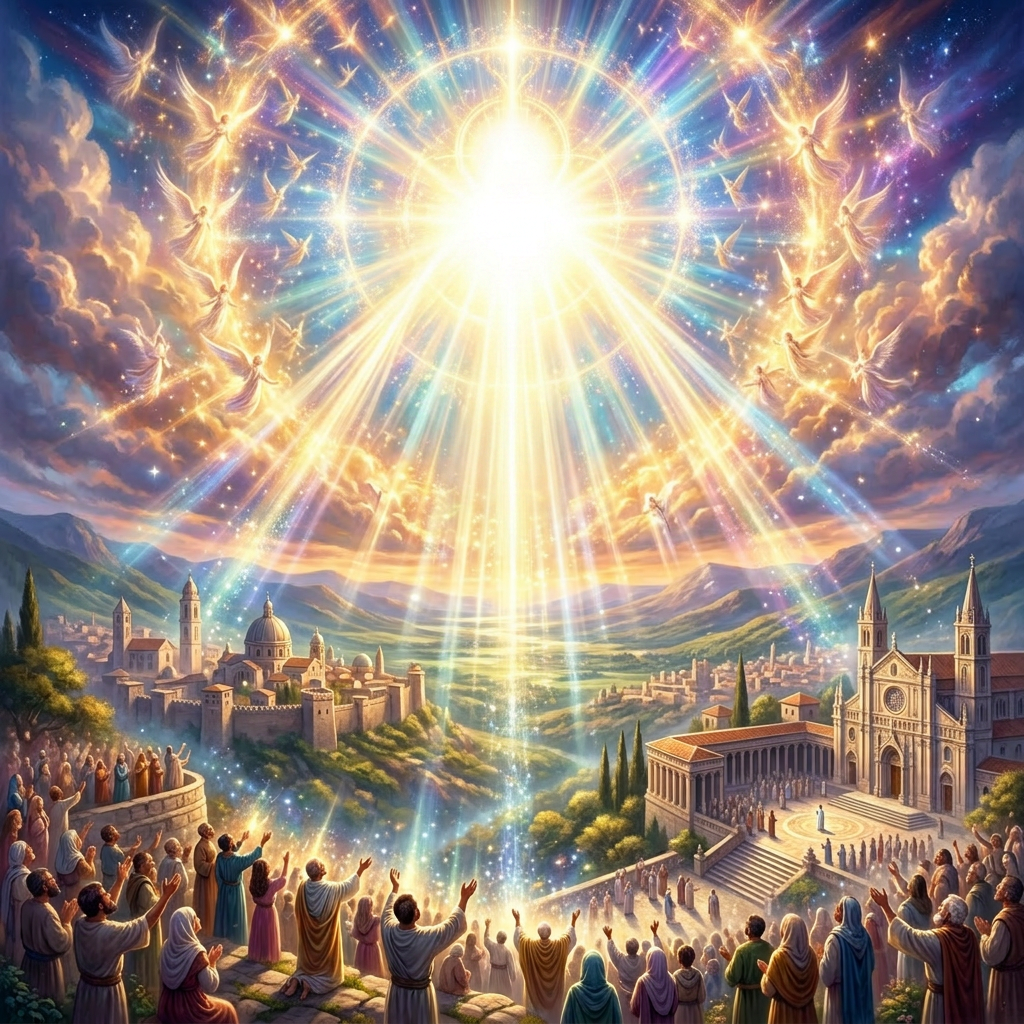 Remove Jesus figure, keep divine light