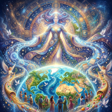 Divine essence with time, abundance, world peace