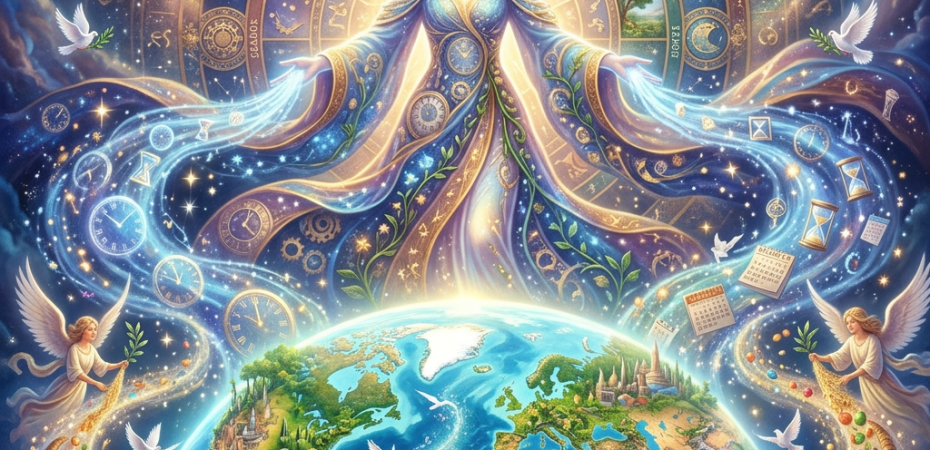 Divine essence with time, abundance, world peace