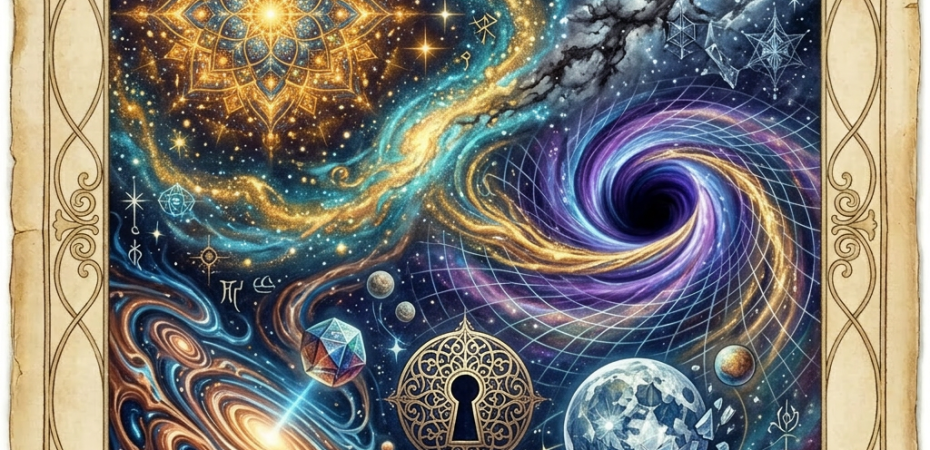 Create completely different celestial abstract scene