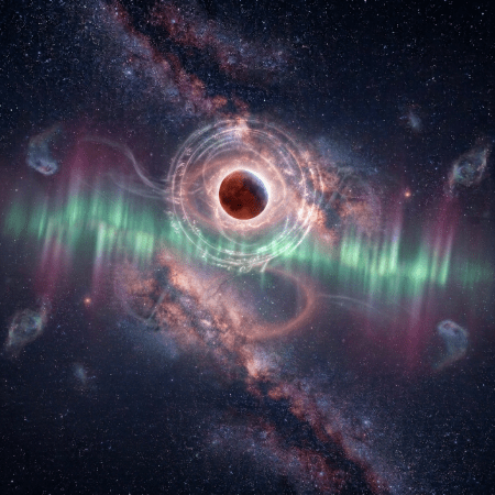 Astronomers using telescopes beneath the Milky Way at a mountain observatory